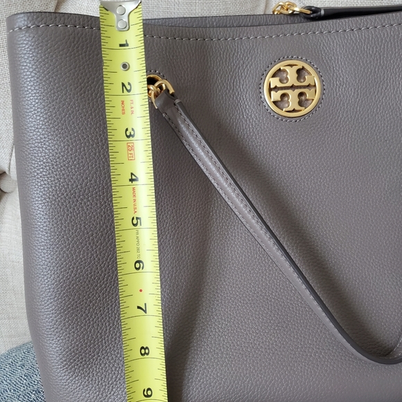 Sold!!Tory Burch grey leather tote bag - Picture 11 of 13